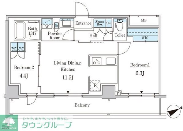 パークアクシス下北沢の物件間取画像